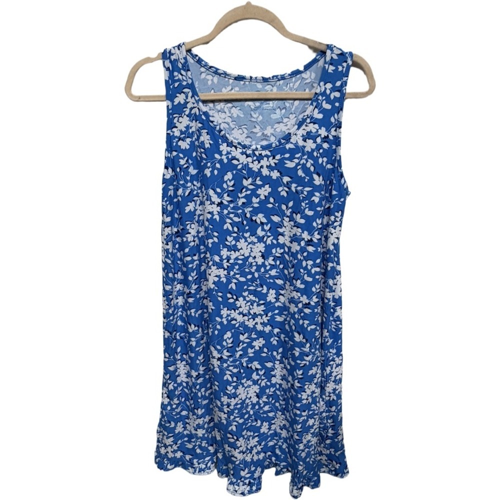 Draper James S M Small Womens Ruffle Hem Floral Dress Blue White S Sundress